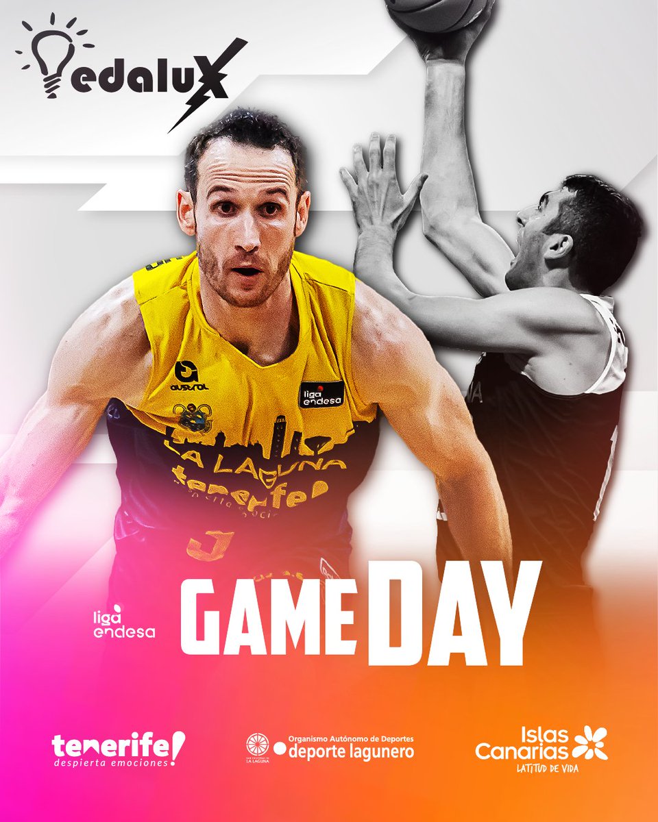 CB1939Canarias's tweet photo. 😍 ¡HOY JUGAMOS!
🆚 @basquetgirona
⚔️ #J17 | #LigaEndesa
🏟 Santiago Martín
🕢 19:45 hora insular
🎟️ Entradas agotadas 
📺 @Movistarplus Deportes (Dial 63)
🤝 Patrocinado por #Edalux
💛🖤 #VamosCanarias #LaLagunaTenerife #SeLlevaDentro https://t.co/Q9We0jTzxk