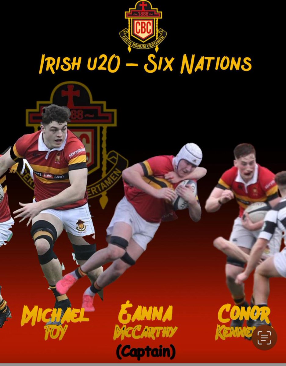 CBC Cork (@corkcbc) on Twitter photo We are thrilled to announce that three of our past pupils, Éanna McCarthy, Conor Kennelly, and Michael Foy, have been named to the Irish U20 squad for the upcoming Six Nations. We are thrilled to announce that three of our past pupils, Éanna McCarthy, Conor Kennelly, and Michael Foy, have been named to the Irish U20 squad for the upcoming Six Nations.