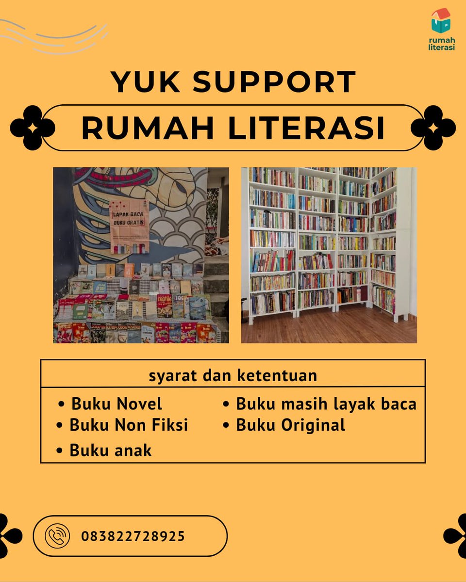 rumahliterasii's tweet photo. Teman-teman barangkali tertarik untuk mendukung kegiatan literasi kami agar terus ada, selama 4 tahun kami konsisten untuk mendekatkan akses buku untuk orang-orang yang masih memiliki keterbatasan terhadap buku lewat lapak baca dan rumah baca gratis yang sampai hari ini masih terus ada dan berkembang. Sesuai dengan semangat kami "Dari Rakyat Untuk Rakyat" daripada terus menyalahkan keadaan dan pemerintah kami inisiatif untuk menyalakan lilin kecil ditengah kegelapan.