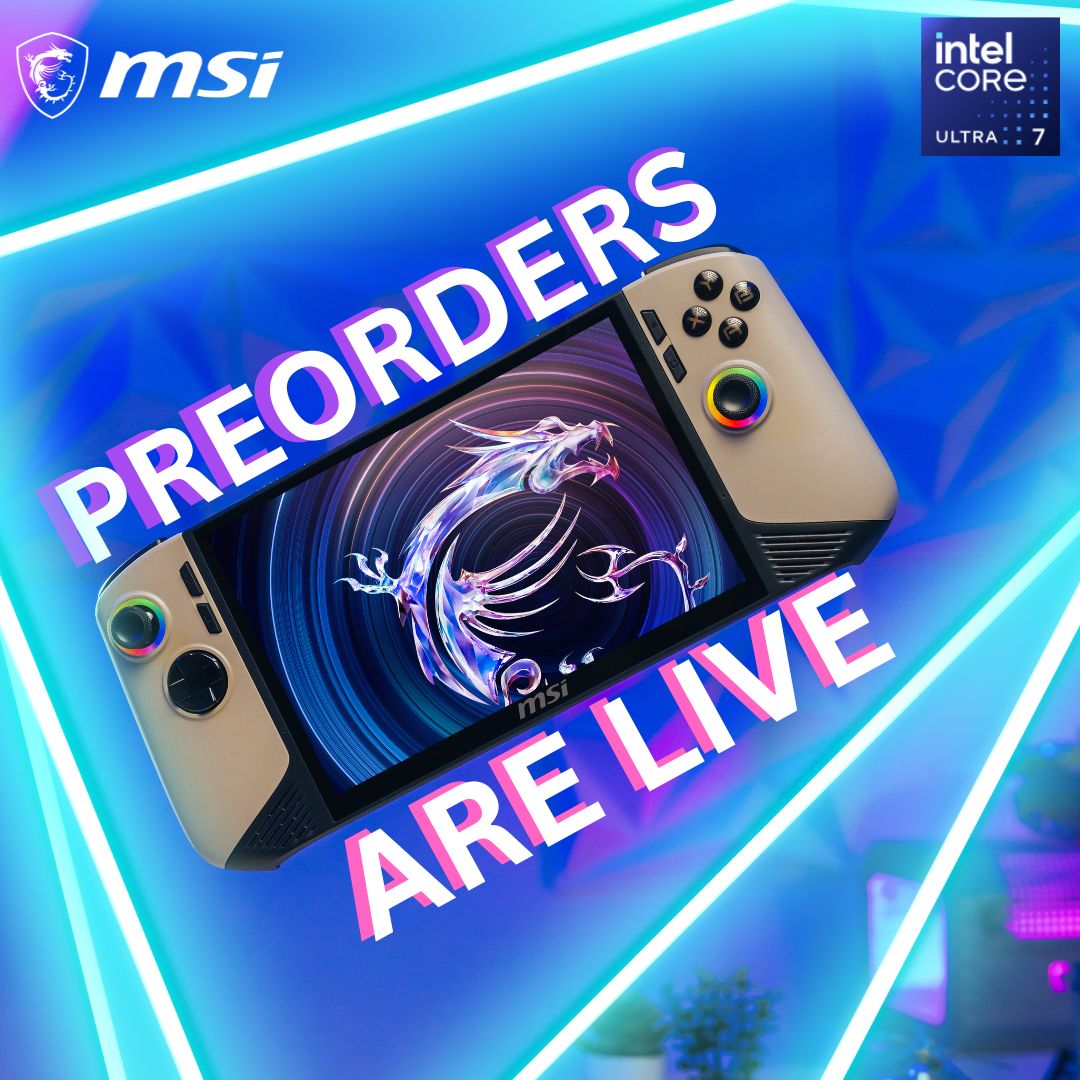 MSI__UK's tweet image. 🥁Drum Roll🥁.... 
The long awaited Claw 8 AI+ is now available for pre-order @ Currys 😍
 
Follow the link msi.gm/MSIClaw8AIplus and get your claws on one NOW🔥🔥
 
#MSIClaw #MSI #Claw8AI+ #MSIGaming