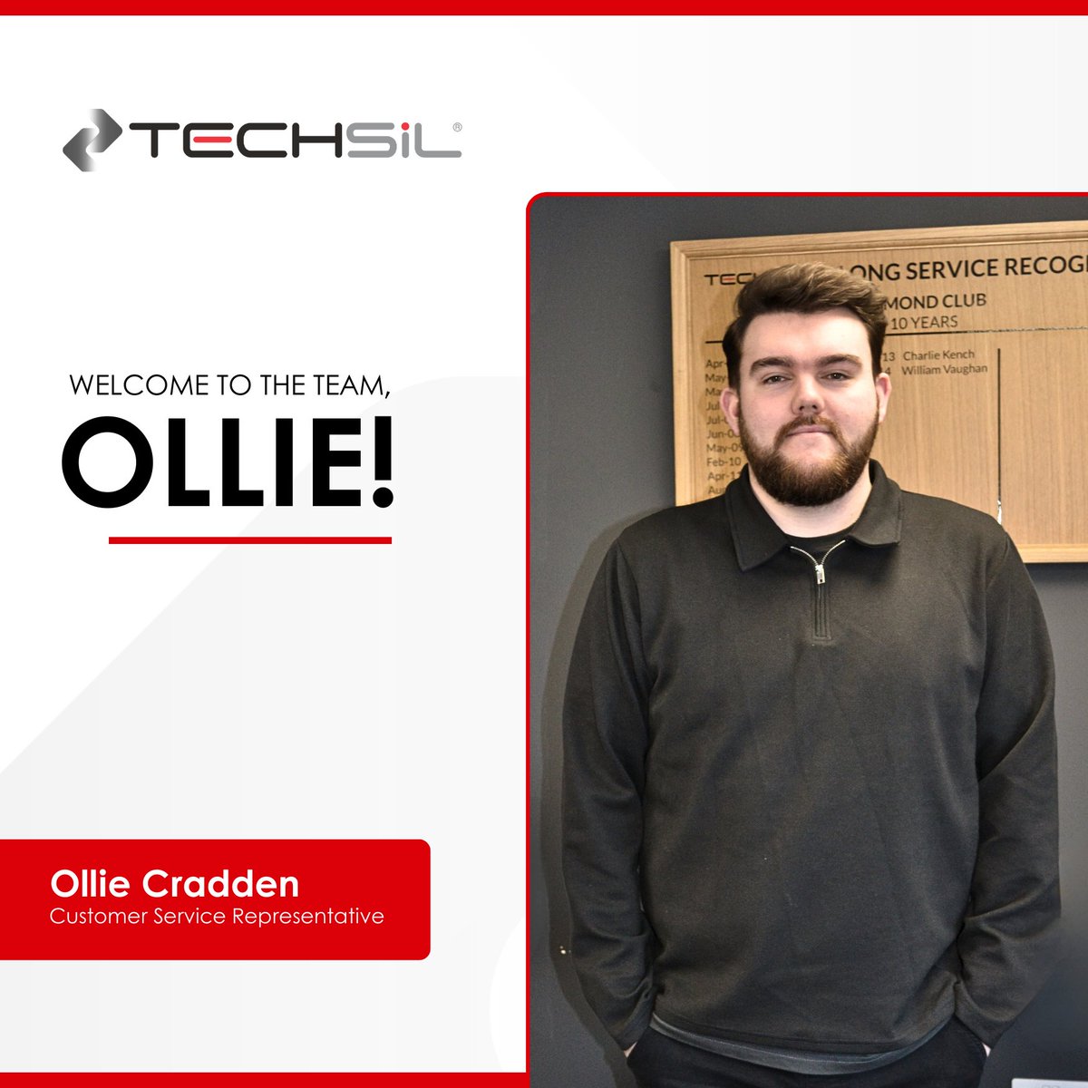Techsil's tweet image. 🌟 Exciting News! 🌟 
We're thrilled to welcome Ollie Cradden as our new Customer Service Representative! 🎉 
His experience and passion for customer support will enhance our team's efforts. Join us in giving Ollie a warm welcome! Welcome aboard, Ollie! 
#WelcomeToTheTeam