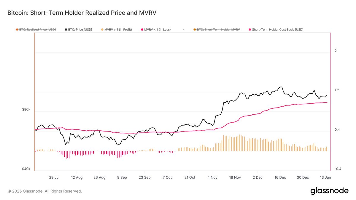 Over the past few days, #Bitcoin price action validated two key levels  flagged by on-chain data: 🔹Support at $89K, aligning closely with the Short -Term Holder Realized Price ($88.5K). 🔸Resistance just below $98K,
