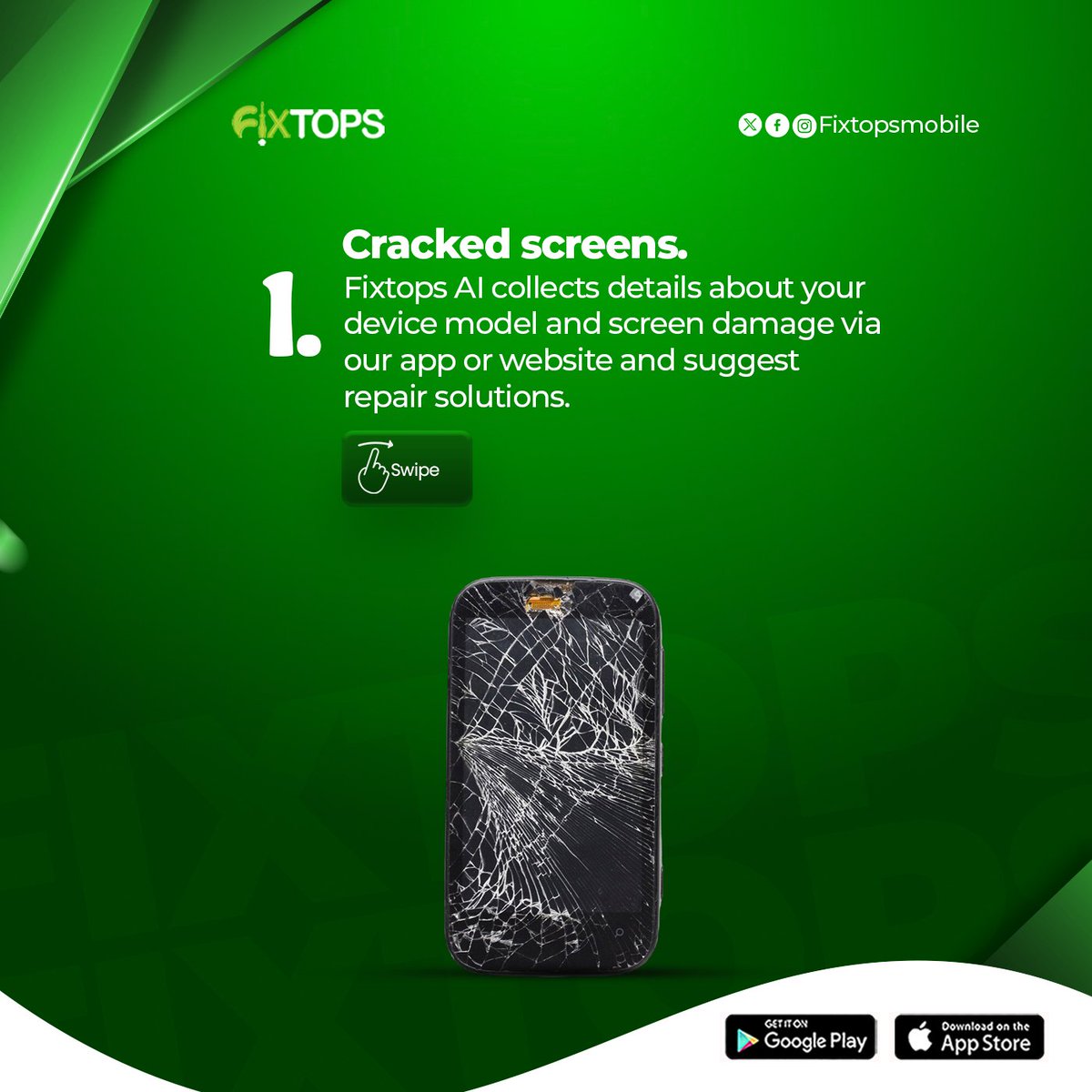 FixtopsNG's tweet image. Tech troubles got you down?
Don&apos;t worry, Fixtops has got you covered!

Swipe through to see how our AI-powered solutions can help you overcome

Get back to life with Fixtops!

#FixtopsAI #TechSolutions #ScreenRepair #CarBattery #SolarPanelMaintenance #TechTroubles #AIPOWERED