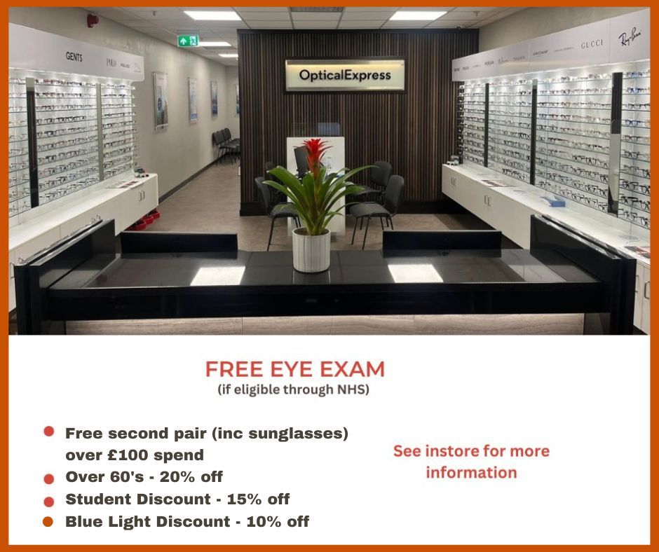 There’s an amazing range of frames to discover at Optical Express, you'll find the latest designer styles to classic frames to choose from. 👓 To book your next eye test 👇🏻

👀 buff.ly/3V7KGUf