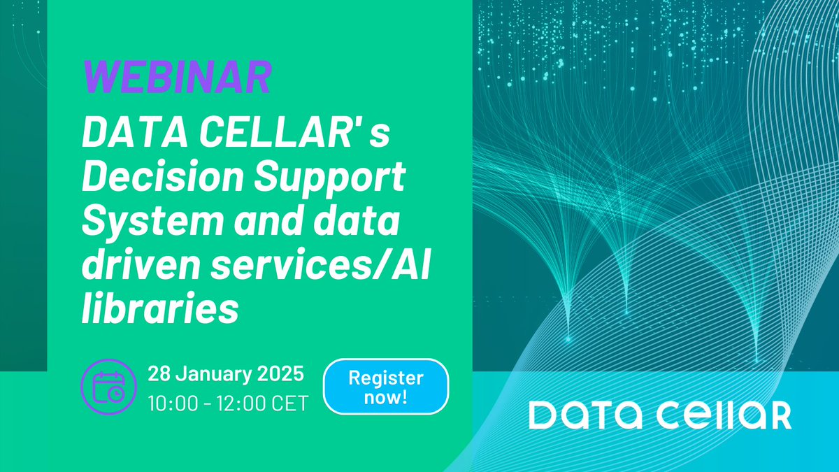 DATACELLAR_EU's tweet image. 🌟 Join our upcoming #webinar to share progress made through #DATACELLAR in delivering an interoperable #DataSpace capable of serving the demanding #EnergyCommunities
📅 28 January 2025, 10:00–12:00 (CET)
🔗Get registered here: ow.ly/qHbm50UGJMy  
#EUfunded #Sustainability