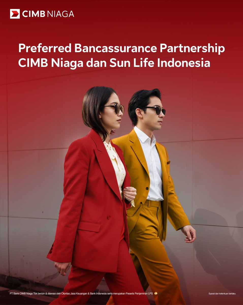 CIMBNiaga's tweet photo. CIMB Niaga dan Sun Life Indonesia kini bersinergi dalam Preferred Partnership untuk menghadirkan solusi finansial dan perlindungan terbaik bagi kamu nasabah #YangUtama https://t.co/L6uRJz36ED