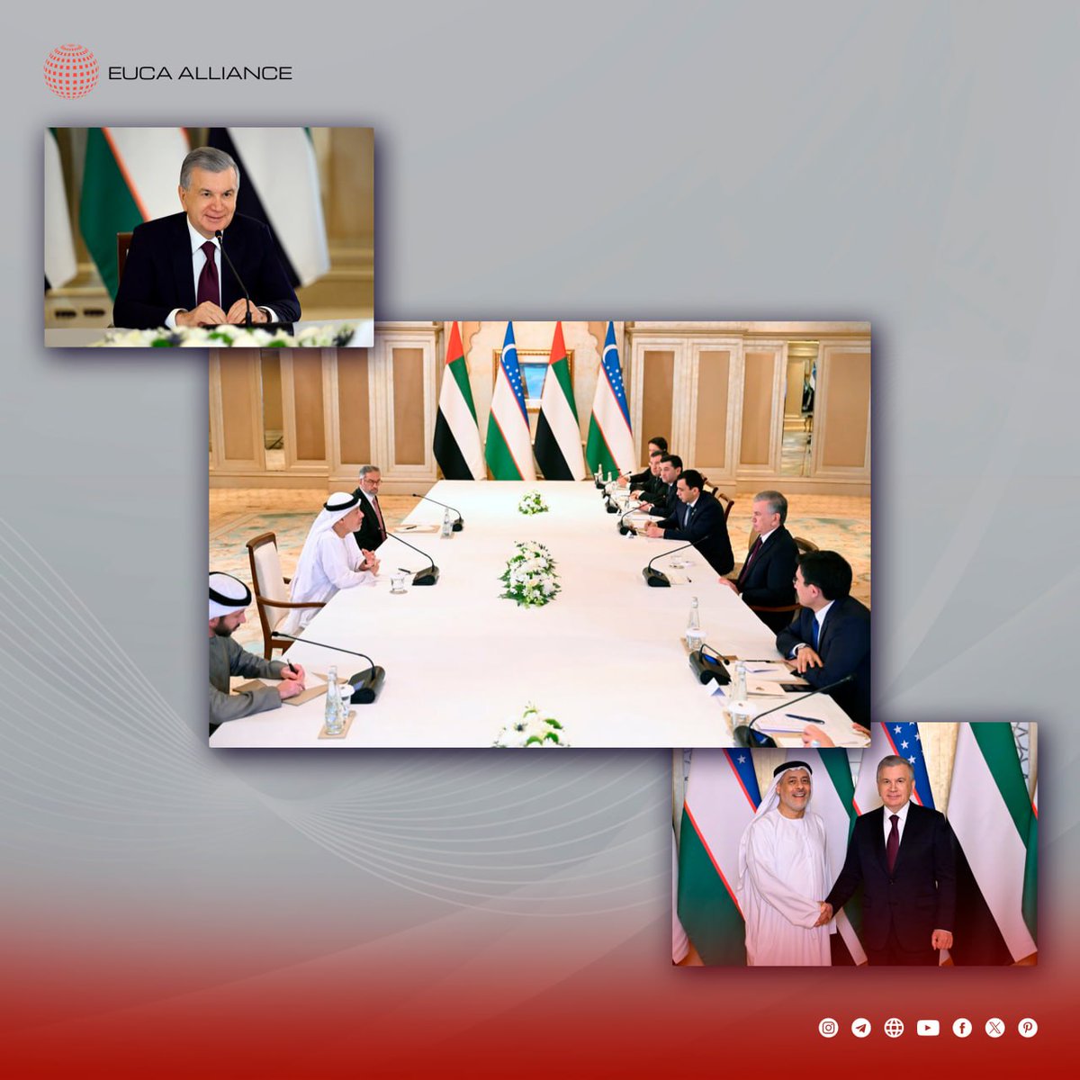 EUCA_Alliance's tweet photo. Президент Узбекистана 🇺🇿 встретился с руководителями AMEA Power, M42 и IFFCO

В ходе визита в Абу-Даби президент Узбекистана Шавкат Мирзиёев про��ел встречи с ключевыми руководителями ведущих эмиратских компаний:

📧 info@euca-alliance.com
🌐 https://t.co/lZvv5NvngU https://t.co/mMQoxKIn5k