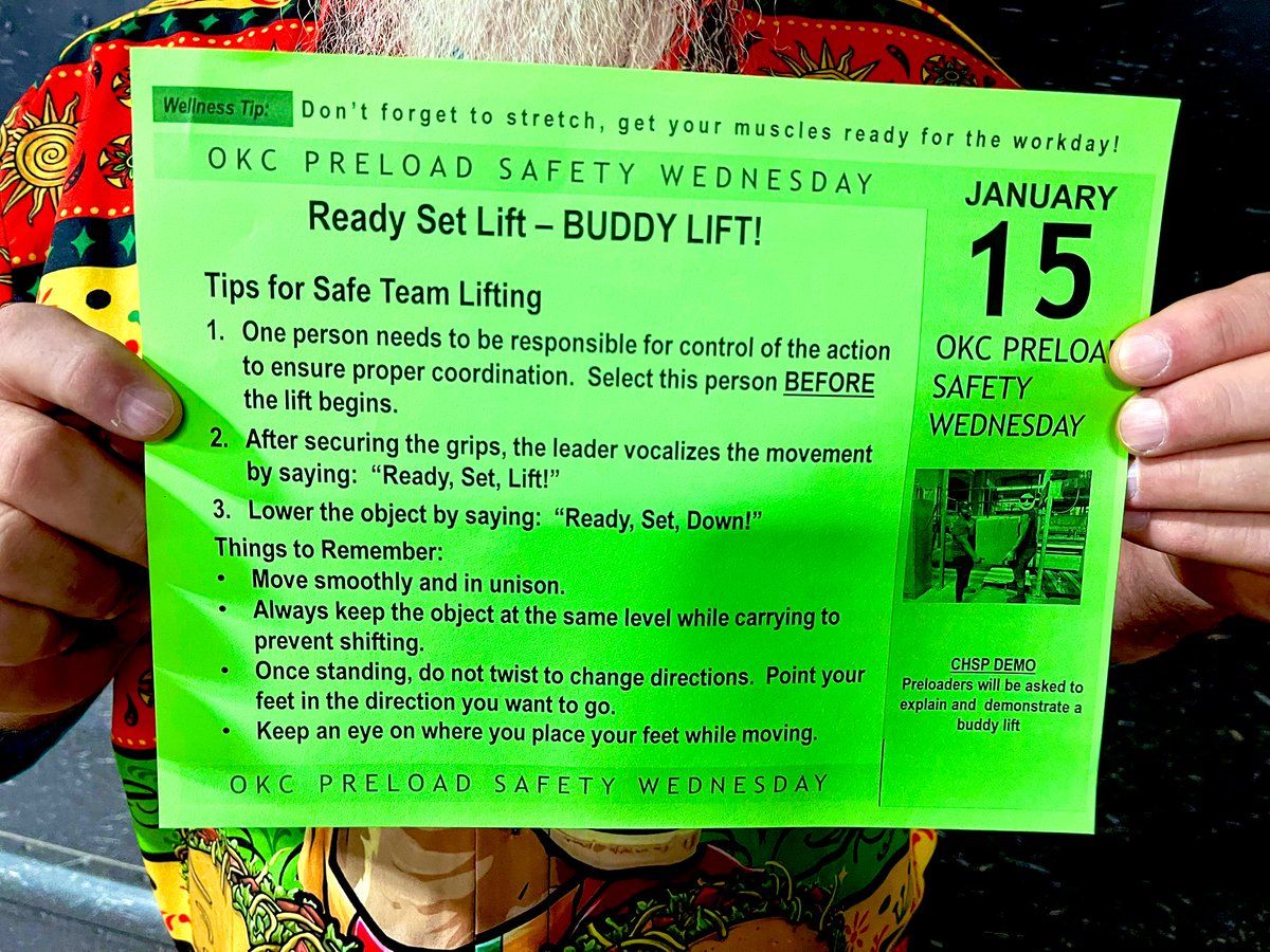 okc_preload's tweet photo. Gooooood #SafetyWednesday #OKC #Preload James has #PCM over knowing your limits & getting help with over 70s! When you do a💪😎 #BuddyLift 💪😎 you are distributing the weight making it easier to lift
🚨We have NEW EVAC locations 🚨#KnowWhere2Go #UPS https://t.co/ubjeAOkUx1