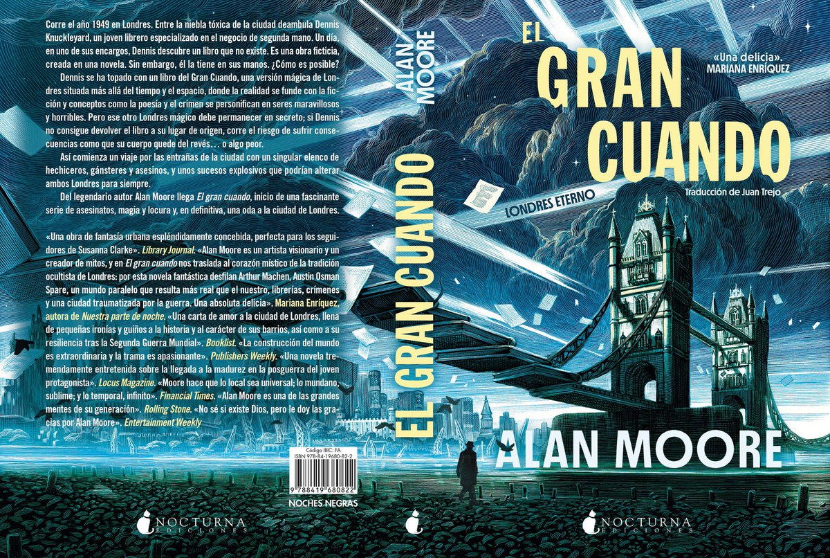 UniversoDSilvia's tweet image. ⚠️ATENCIÓN⚠️

El 17 de febrero @NocturnaEd publicará  #ElGranCuando de #AlanMoore.

Una oda a Londres y un tour de force lleno de magia, misterio e historia.

Traducción de Juan Trejo.