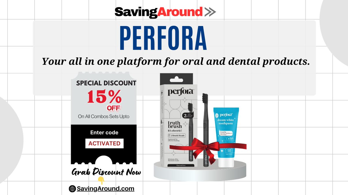 saving_around's tweet photo. Perfora : One-Stop Solution For Oral and Dental Care.
Save More On Oral and Dental Products. This exclusive offer is only for you.
Click the link below
https://t.co/Lmelc6ArPM
#perfora #dentalproducts #oralcare #savings #savingaround #discounts #coupons #save https://t.co/WxCksYg4um