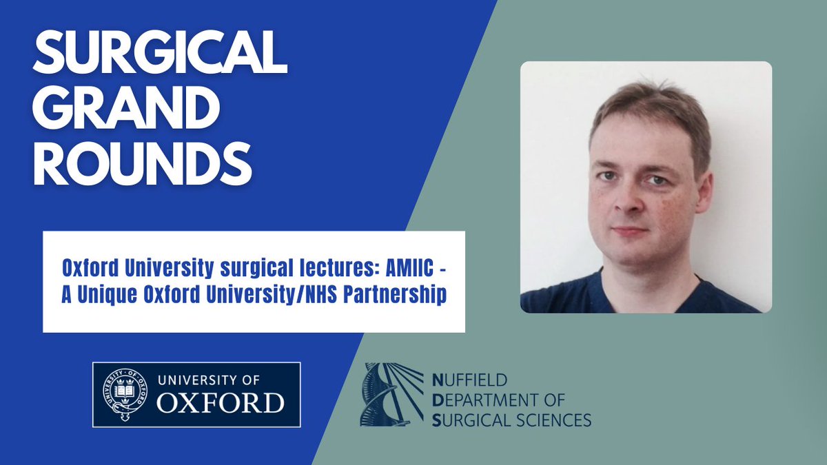 Nuffield Department of Surgical Sciences (@ndsurgicalsci) on Twitter photo NEW VIDEO 🚨
Professor James FitzGerald from the Nuffield Department of Surgical Sciences presents "Acute Multidisciplinary Imaging and Interventional Centre (AMIIC) – A Unique Oxford University/NHS Partnership."
Watch now ➡️ youtu.be/NbVhZuoH-Hc
<a href="/NI_Oxford/">James FitzGerald</a> NEW VIDEO 🚨
Professor James FitzGerald from the Nuffield Department of Surgical Sciences presents "Acute Multidisciplinary Imaging and Interventional Centre (AMIIC) – A Unique Oxford University/NHS Partnership."
Watch now ➡️ youtu.be/NbVhZuoH-Hc
<a href="/NI_Oxford/">James FitzGerald</a>