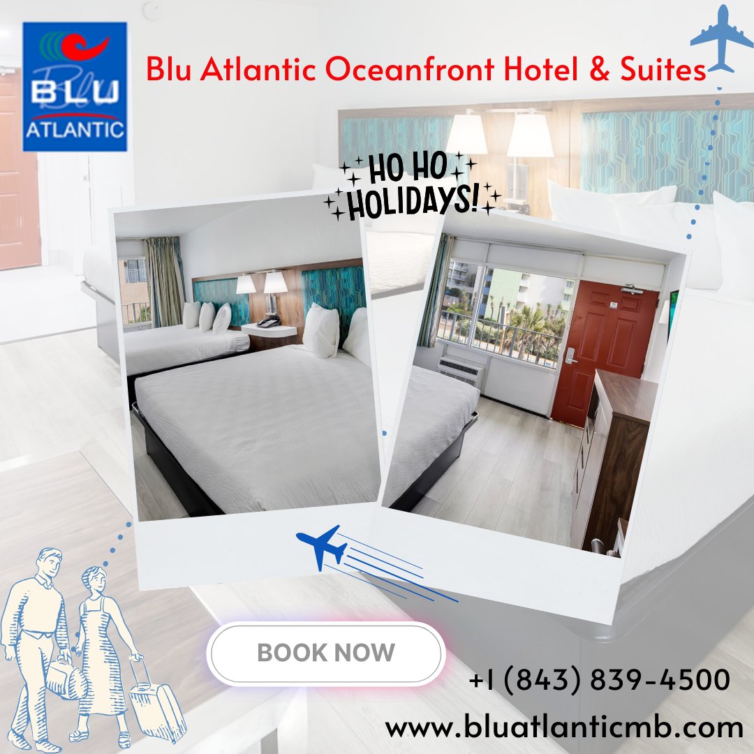 bluatlanticcmb's tweet photo. Make your holiday stay cozy and memorable at Blu Atlantic Oceanfront Hotel &amp; Suites! 🎄✨
🏨 Enjoy comfortable rooms with convenient amenities.
📞 Call us now: +1 (843) 839-4500
��� Book your stay: https://t.co/C7QvlJixxD
#BluAtlanticHotelSuites #HolidayGetaway #CozyStay #BookNow https://t.co/pY4XTGK6si