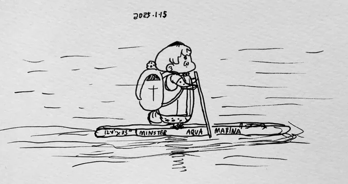 隣の島にパドルボートで渡ろうとするサーバルちゃん 