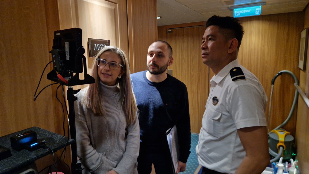 healthy_sailing's tweet photo. 📽️This video will be part of the toolkit for systematic monitoring of surface cleaning and disinfection developed by @EuShipsan , INP, UTH, and the HEALTHY SAILING consortium.

🙏A big thank you to the MSC Sinfonia Captain, Officers, and Crew for their amazing support! https://t.co/w7Y9qmpUVy