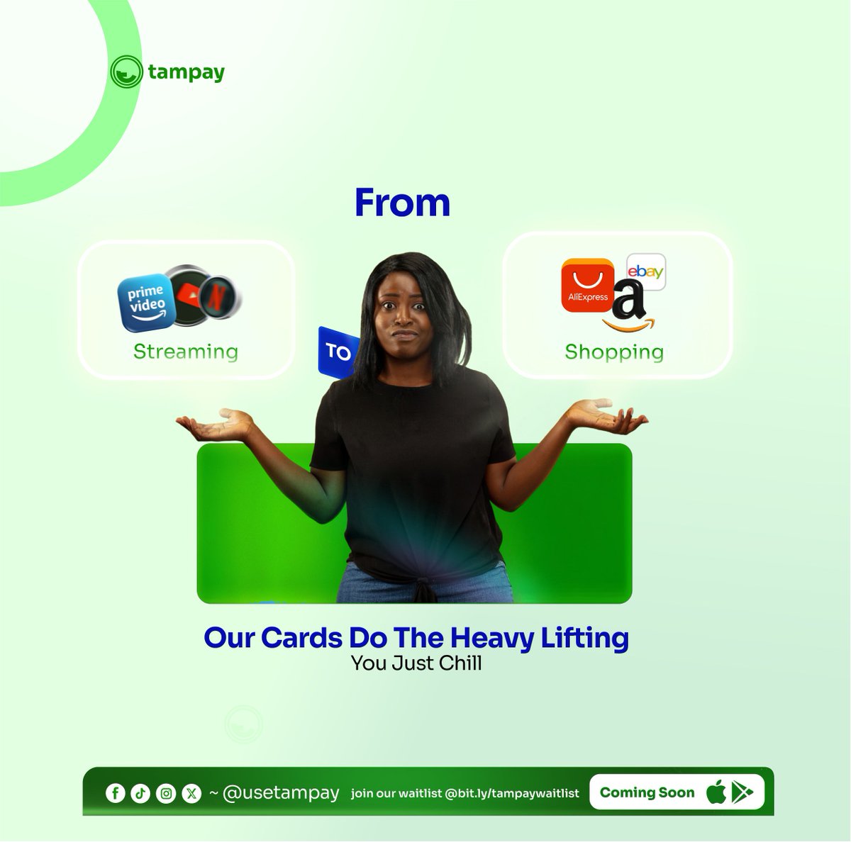 usetampay's tweet photo. Shop smart #WithTampay’s virtual cards! Awesome rates, zero worries.
#TampayIsComing #UseTampay https://t.co/o0QoLFF2Md
