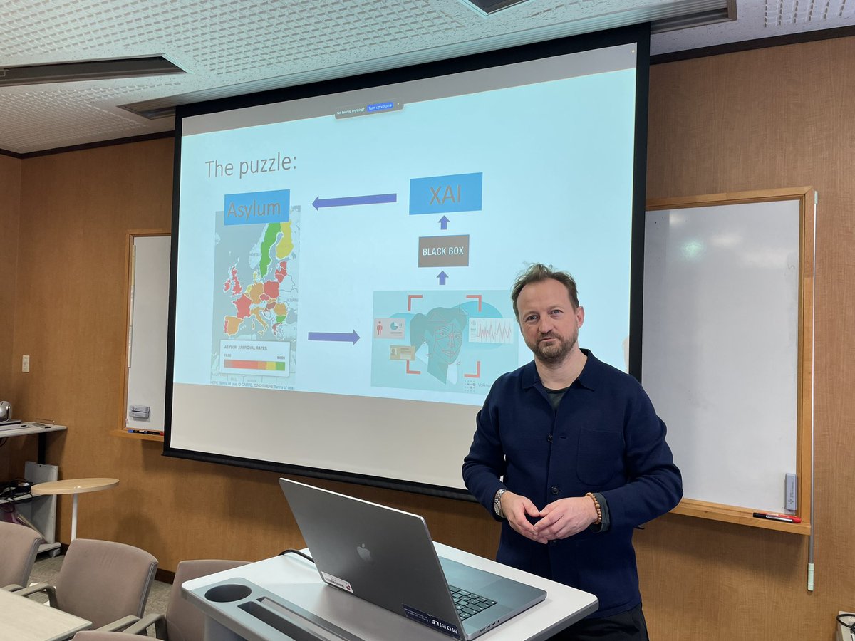 Thomas Gammeltoft-Hansen (@tgammeltoft) on Twitter photo Great discussion at today’s talk at Tokyo Institute of Technology - presenting recent and ongoing <a href="/MobileUCPH/">MOBILE</a> research on XAI and asylum law in collab w/ Thomas Moeslund <a href="/aalborg_uni/">Aalborg Universitet</a> / <a href="/AiCentreDK/">Pioneer Centre for AI</a> thx 2 <a href="/VILLUMFONDEN/">Villum Fonden</a> +<a href="/GrundforskFond/">Danmarks Grundforskningsfond</a> Great discussion at today’s talk at Tokyo Institute of Technology - presenting recent and ongoing <a href="/MobileUCPH/">MOBILE</a> research on XAI and asylum law in collab w/ Thomas Moeslund <a href="/aalborg_uni/">Aalborg Universitet</a> / <a href="/AiCentreDK/">Pioneer Centre for AI</a> thx 2 <a href="/VILLUMFONDEN/">Villum Fonden</a> +<a href="/GrundforskFond/">Danmarks Grundforskningsfond</a>