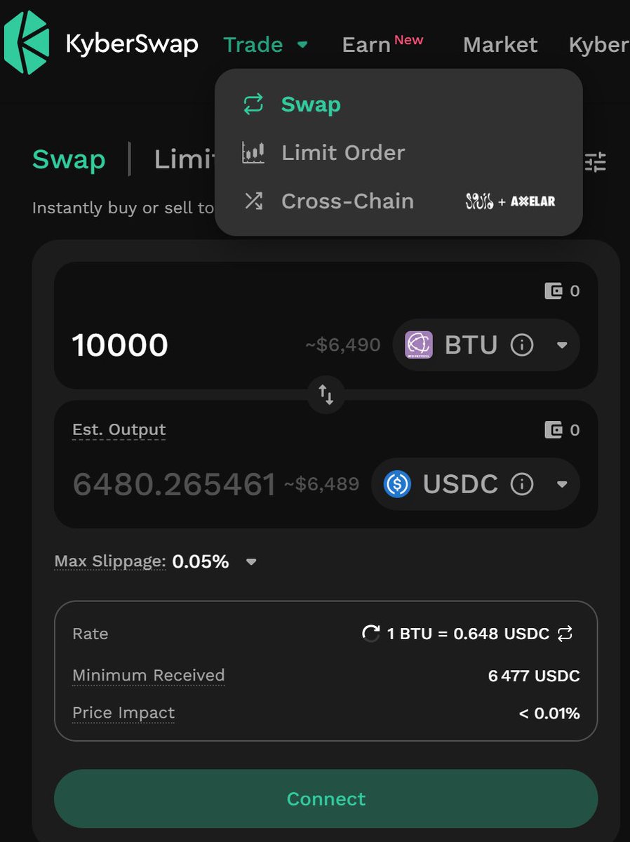Swap and Limit Orders available for $BTU in Kyberswap, Try it !

👉kyberswap.com/swap/ethereum/…