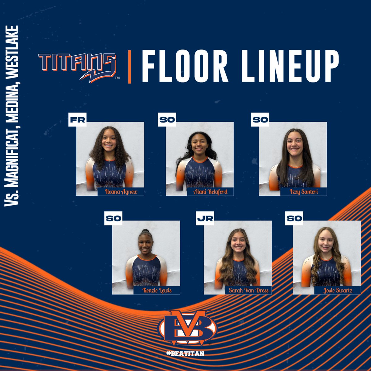 Tentative lineups for tonight’s meet at Magnificat.