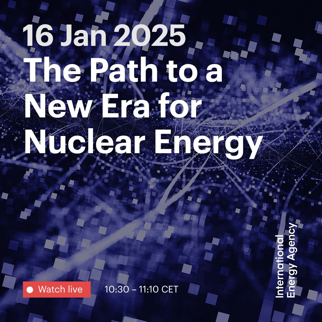 International Energy Agency (@iea) on Twitter photo Tomorrow, we’ll release a new special report on the Path to a New Era for Nuclear Energy 🚨
Watch from 10:30 CET as our Executive Director <a href="/fbirol/">Fatih Birol</a> & Director of Energy Markets & Security Keisuke Sadamori discuss the key findings during the LIVE launch 👉 iea.li/3BYeb4V Tomorrow, we’ll release a new special report on the Path to a New Era for Nuclear Energy 🚨
Watch from 10:30 CET as our Executive Director <a href="/fbirol/">Fatih Birol</a> & Director of Energy Markets & Security Keisuke Sadamori discuss the key findings during the LIVE launch 👉 iea.li/3BYeb4V