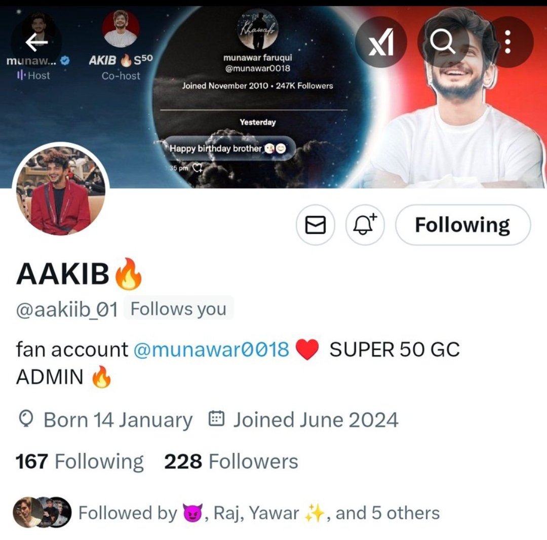 Follow kr lo sb loog  bhai ko 
@aakiib_01 

#MunawarFaruqui  #MKJW