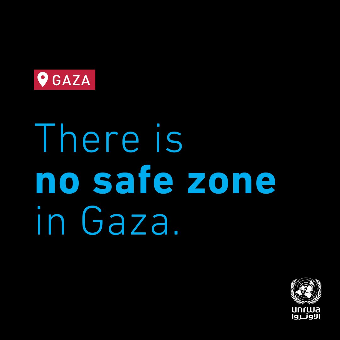 UNRWA's tweet photo. The 'humanitarian zone' in #Gaza has been repeatedly hit by airstrikes, according to latest research from the BBC.

"We have said it so so many times. There is no safe zone in Gaza. No place is safe. No-one is safe. No place is spared." says @JulietteTouma to @BBCWorld.

#CeasefireNow

https://t.co/stpiNu6GAI