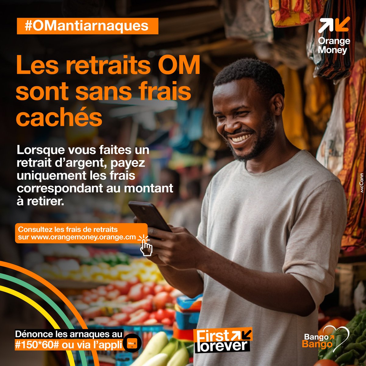 Orange_Cameroun's tweet photo. Fini les surprises désagréables ! Avec Orange Money, chaque retrait est clair et direct.
Vous n’avez qu’à payer les frais correspondants au montant retiré. Simple, transparent, et conçu pour votre tranquillité d’esprit✨ .
#IciOnEstEnFamille
#BangoBango https://t.co/zmlmLuy6sg