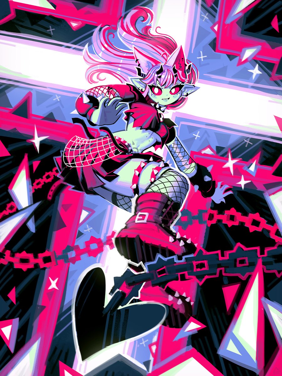 Andaerz's tweet image. Pixi Meat Drop Kick!
commission for @pixi_meat