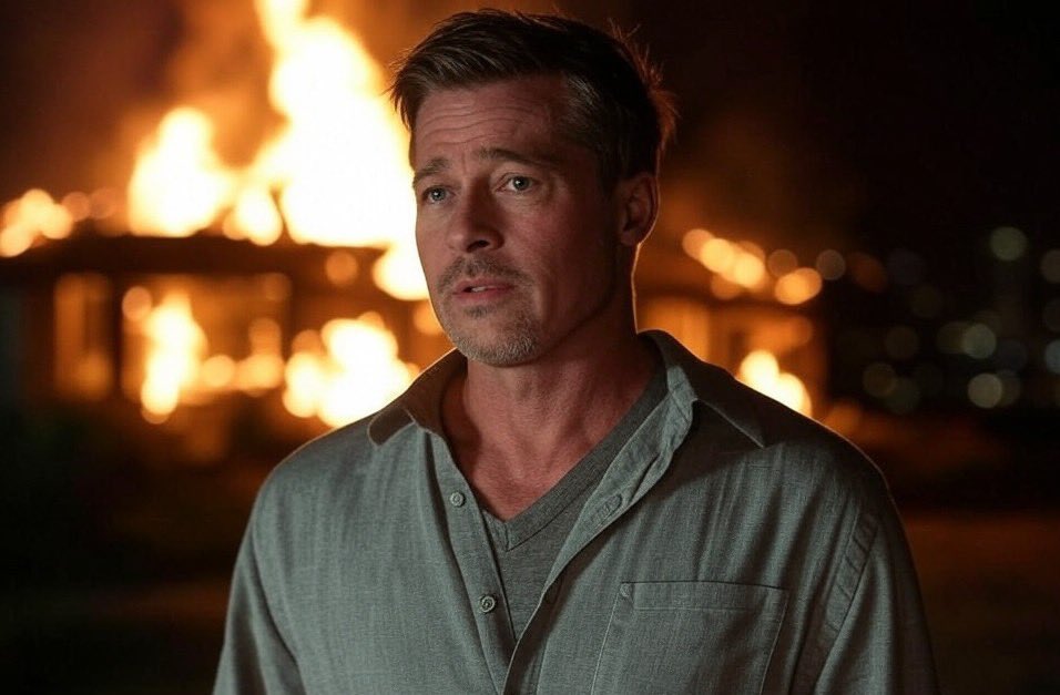 Pediavenir's tweet photo. 🇺🇸🚨 FLASH – Brad Pitt lance une cagnotte pour reconstruire sa villa à Los Angeles détruite par les flammes pendant son hospitalisation. https://t.co/KbxhF4Paiv