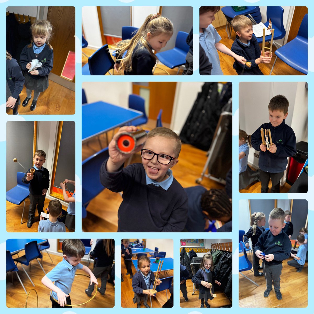We are having lots of fun playing with different old toys . Can you spot any that you used to play with? <a href="/KingswoodParksP/">Kingswood Parks Primary School</a> <a href="/MissClayKWP/">MissClayKWP</a>