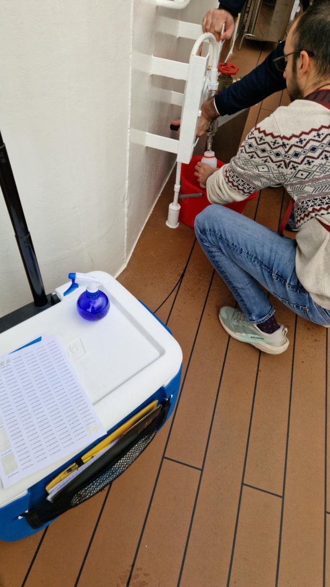 healthy_sailing's tweet photo. 🔎As part of the intervention study, Baseline Knowledge Attitude Practices surveys and water samples were also collected.

🙏A big thank you to the MSC Sinfonia Captain, Officers, and Crew for their amazing support!

#CleanSailing #HealthySailing https://t.co/BCGGxJgRNf