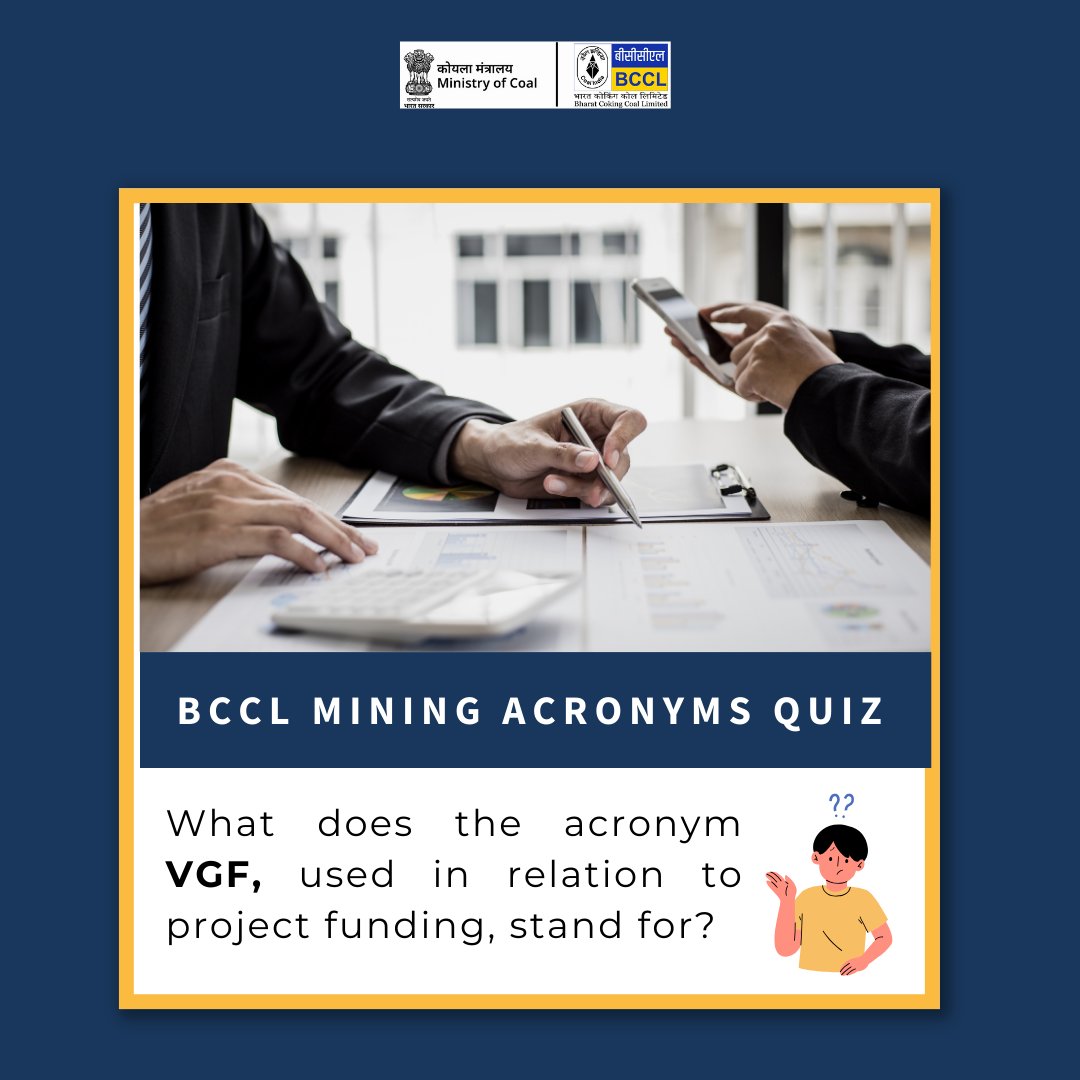 BCCLofficial's tweet photo. BCCL Mining Acronyms Quiz

Test your knowledge with this acronym commonly used in the coal mining industry!

Share your answer in the comments below!

#CoalMining #BCCLQuiz #MiningKnowledge #CoalIndia

@CoalMinistry @CoalIndiaHQ @kishanreddybjp @satishdubeyy https://t.co/LC3WFzxU0Q