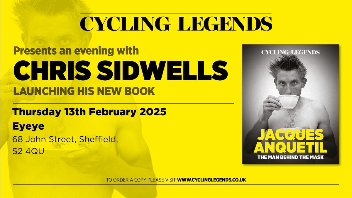 BlueSky as EyeyeOpticians (@eyeyesheffield) on Twitter photo Tickets available on <a href="/CyclingLegends1/">Cycling Legends Media</a> website - we have had Chris a few times and always great!
Tickets cyclinglegends.co.uk/pages/talks
FIRST EVENT IN NEW SPACE!! Tickets available on <a href="/CyclingLegends1/">Cycling Legends Media</a> website - we have had Chris a few times and always great!
Tickets cyclinglegends.co.uk/pages/talks
FIRST EVENT IN NEW SPACE!!