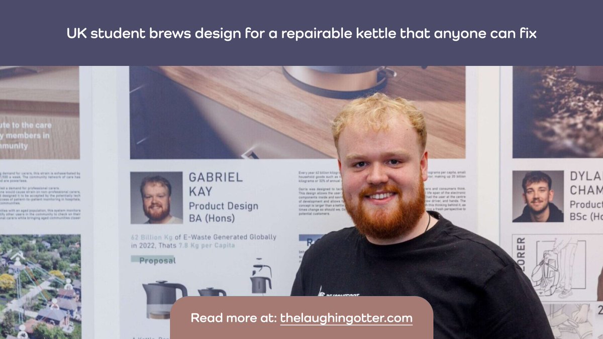 ♻️☕ A UK student designed a repairable kettle anyone can fix! 🛠️💡 Goodbye, throwaway culture—hello, sustainability! 🌍💚 #SustainableDesign #RepairNotReplace