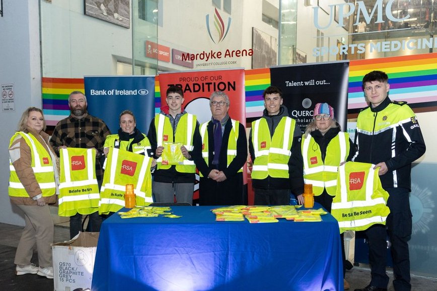 QuercusUCC (@quercus_ucc) on Twitter photo Really successful evening last night in the <a href="/MardykeArenaUCC/">MardykeArenaUCC</a> giving out high-vis jackets to keep our <a href="/UCC/">UCC Ireland</a> community and neighbours safe on the roads during these dark nights. Thanks to <a href="/GardaTraffic/">An Garda Síochána</a> for supporting the initiative. We're back again tonight at 5.30. Really successful evening last night in the <a href="/MardykeArenaUCC/">MardykeArenaUCC</a> giving out high-vis jackets to keep our <a href="/UCC/">UCC Ireland</a> community and neighbours safe on the roads during these dark nights. Thanks to <a href="/GardaTraffic/">An Garda Síochána</a> for supporting the initiative. We're back again tonight at 5.30.