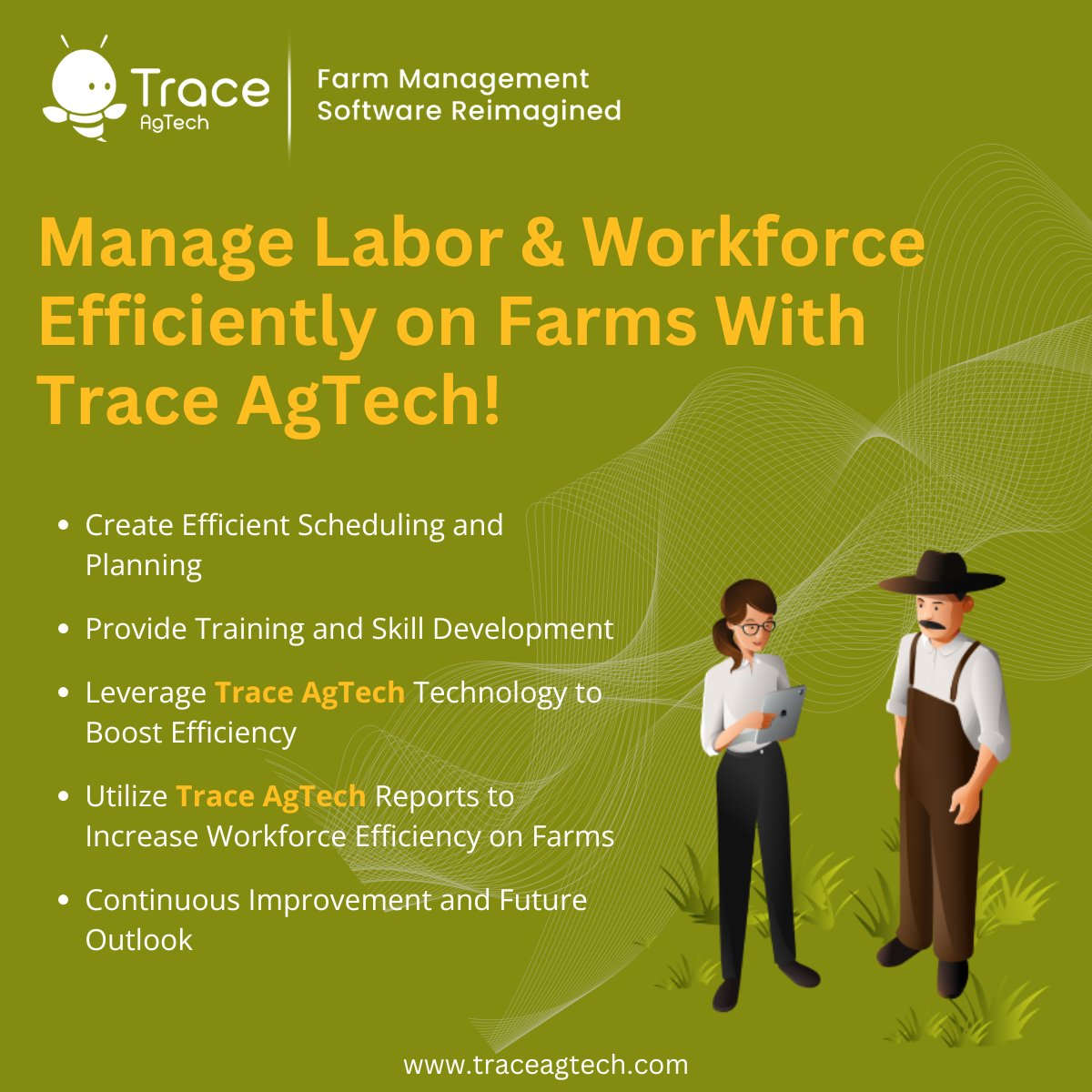 TraceAgtech's tweet photo. 🌟 Reimagine Farm Management with Trace AgTech! 

Empower your team and revolutionize your operations with smarter, data-driven solutions. Let’s build a more efficient and sustainable future together! 🌱

#FarmManagement #SmartAgriculture #InnovationInFarming #Sustainability https://t.co/8QGv6CwaRA