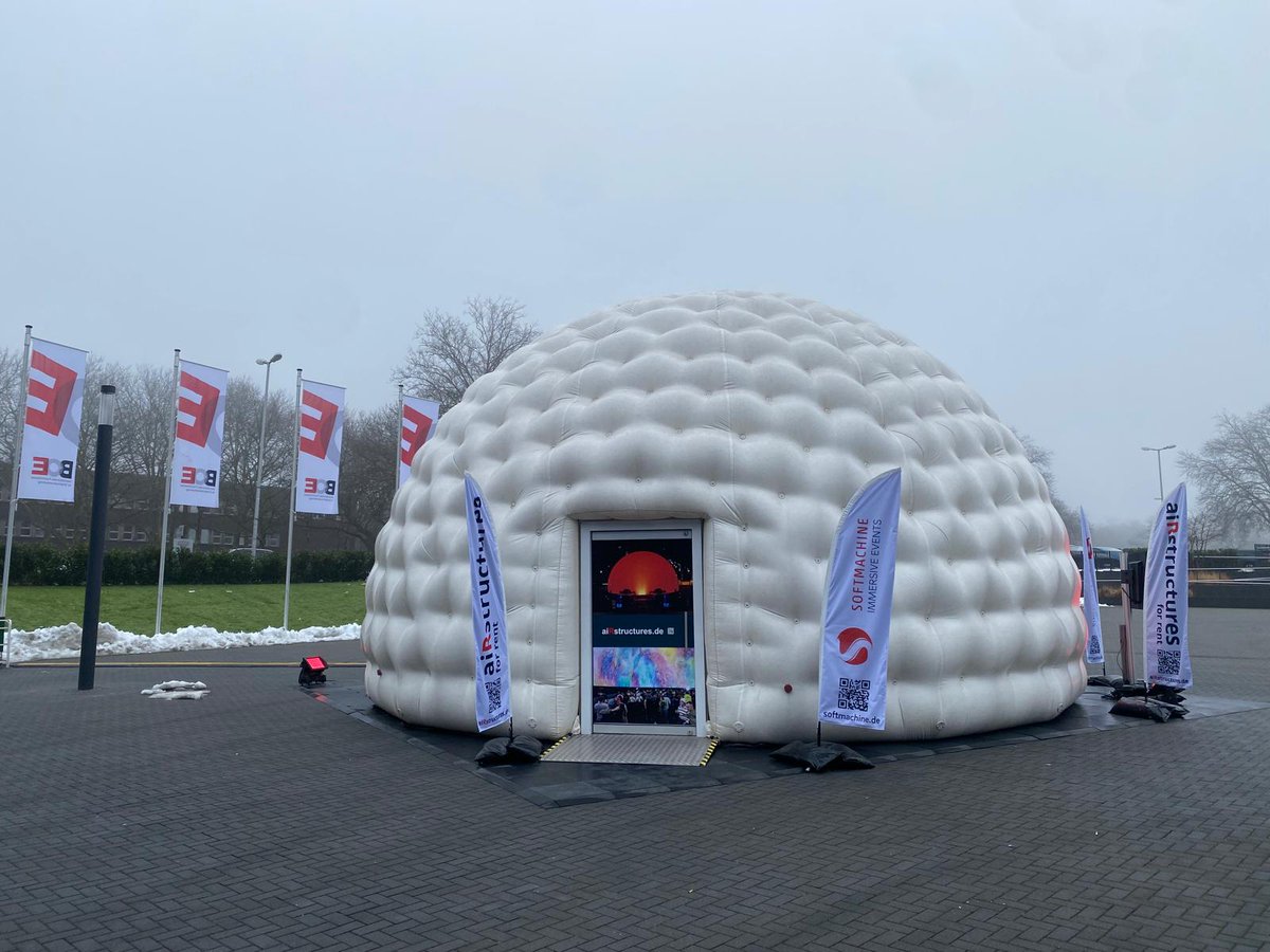SOFTMACHINE360's tweet photo. Reminder! We’re excited to showcase at the BOE International Fair, starting today until January 16th in Messe Dortmund! Don’t miss out on our stand, where we’ve teamed up with Airstructures to bring you an immersive dome experience.  

Can’t wait to see you there!  

#event #dome https://t.co/OJSIPzvKOW