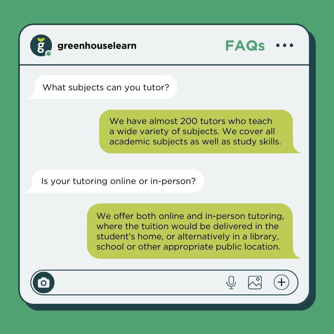 greenhouselearn's tweet photo. People have questions about tutoring and we are here to answer them!

Feel free to reach out with any questions you may have 😊 https://t.co/xMvVWDFocy