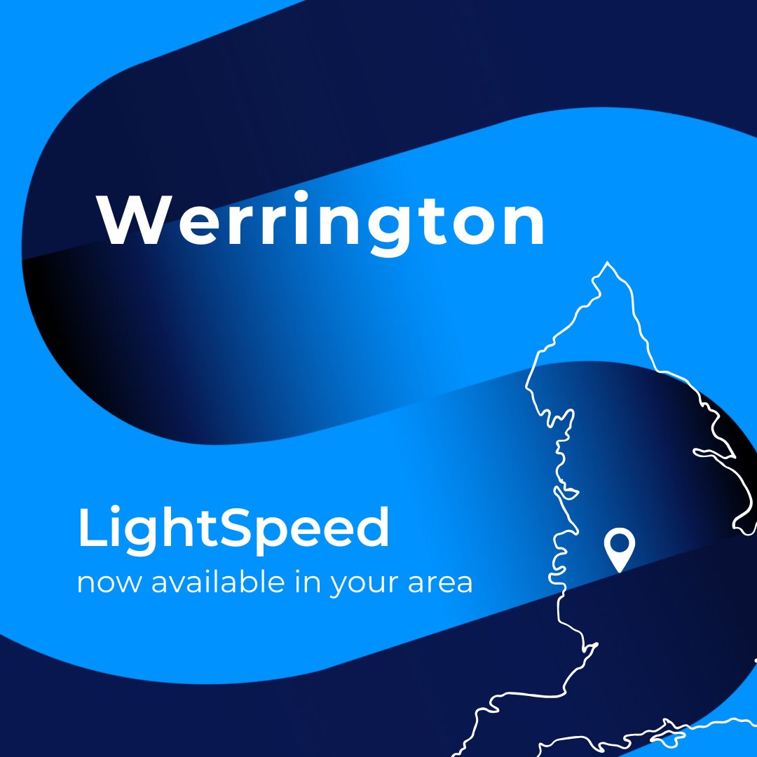 Werrington, welcome to the Future of Connectivity! ⚡🌐 
 
We’re thrilled to announce that LightSpeed’s ultrafast full fibre broadband is officially available in Werrington! 
 
Say goodbye to buffering and slow speeds—hello to seamless streaming, lag-free gaming, crystal-clear