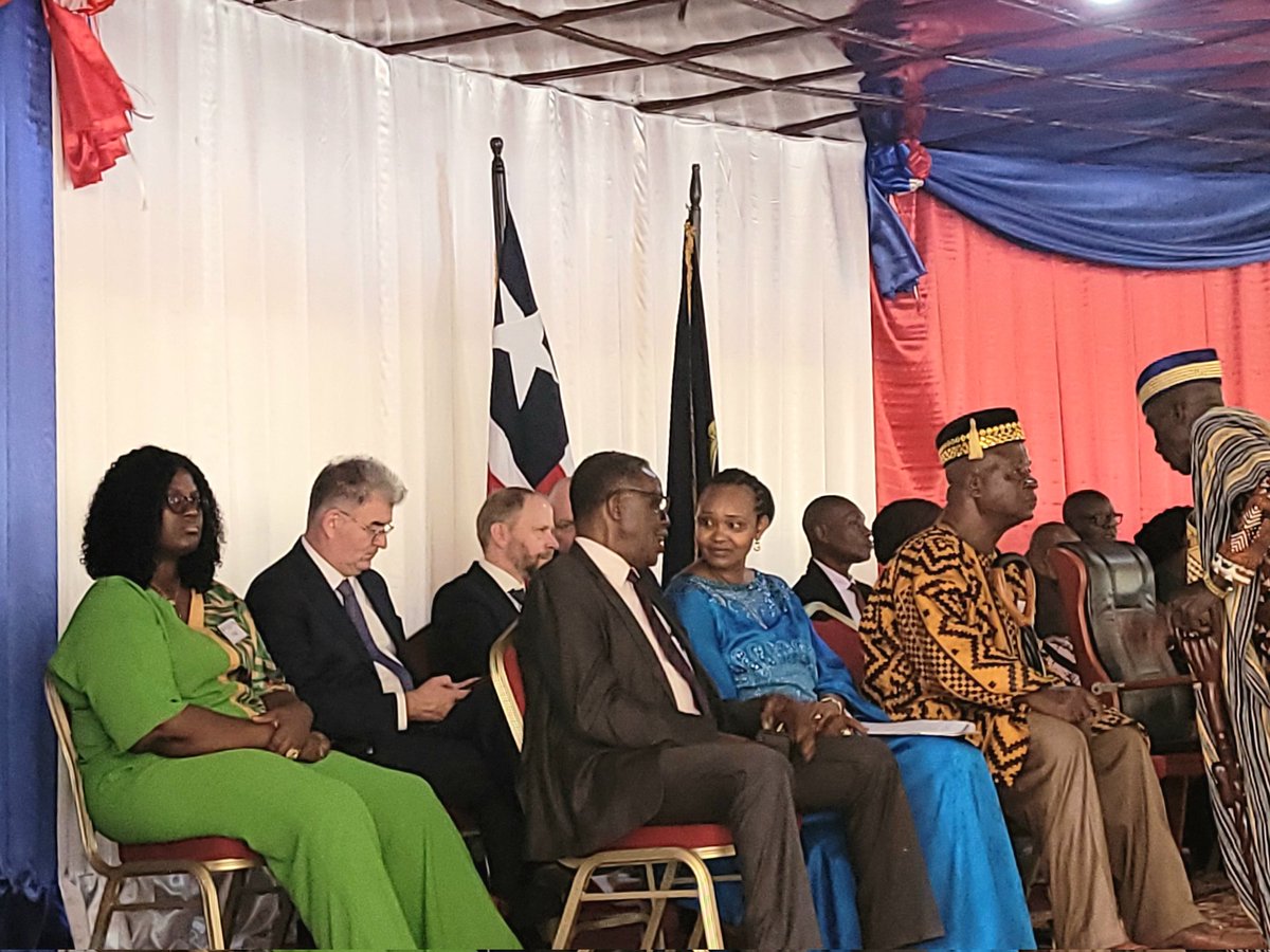 UN_Liberia's tweet photo. #HappeningNow
Official launch of the ARREST Agenda for Inclusive Development ( AAID) and the 15- County Development Agendas in Buchanan, Grand Bassa County. The UN and development partners are happy to accompany the Govt and people of Liberia on this initiative. https://t.co/CqdPL8UZdh
