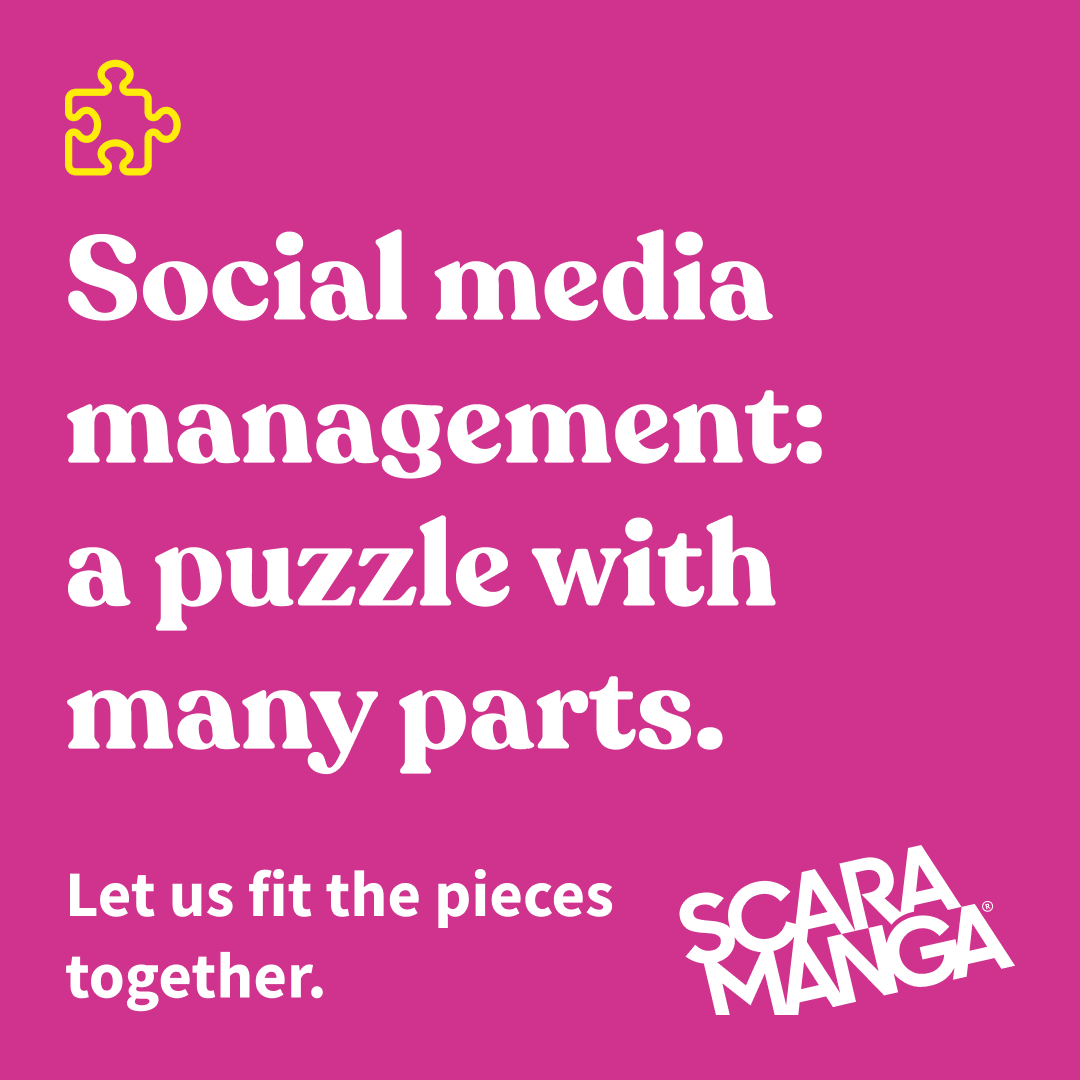 There are many pieces to the social media management puzzle.

At Scaramanga Marketing, we can help you fit all these pieces together to create social media campaigns that perform. 

Find out more: zurl.co/4Wgm

#SocialMedia #Marketing #ContentCreation