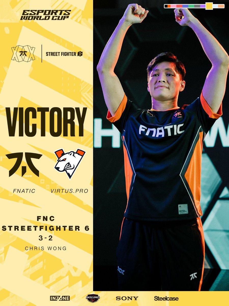 My partnership with Fnatic has ended. 

Despite finishing 13th in the EWC and not being able to participate in Capcom Cup 11, I am grateful for the opportunity to compete for Fnatic.

I appreciate Fnatic's continuous support, especially during the EWC competition.

I am now a