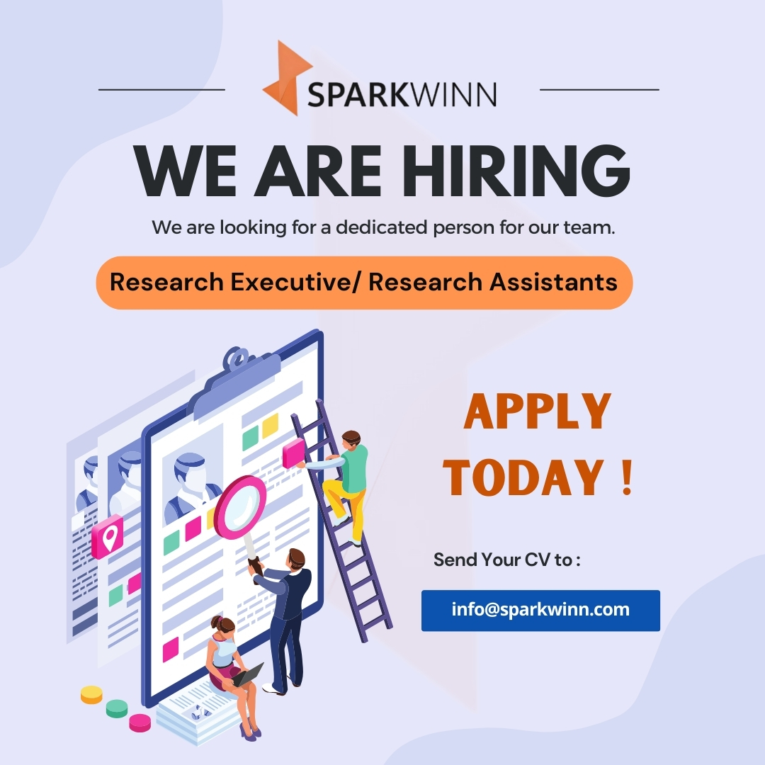 Sparkwinn5's tweet photo. We're #hiring a new Research Executive / Assistant. if you are looking for a career in research / data / insights,  this is the opportunity for you , Apply now and be part of a dynamic team that involves impactful work ! 🌟 
 #WeAreHiring #ResearchExecutive #SparkwinnResearch https://t.co/lCoe4soak9