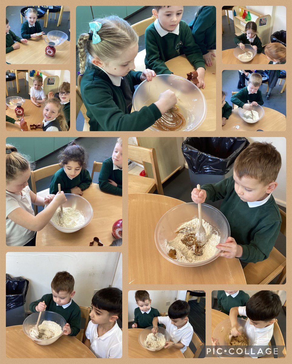 BaderPrimary's tweet photo. Reception children have worked really hard to prepare dough for our gingerbread men biscuits. We can’t wait to roll out the dough, cut out the biscuits, bake and then eat them! #BaderEYFS #RRSarticle31 https://t.co/fn8s7FCtVZ