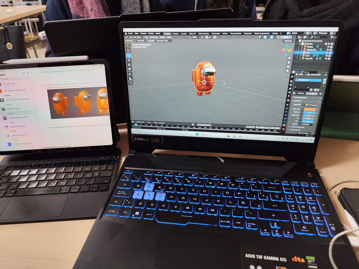 Los alumnos de segundo de bachillerato de <a href="/ColegioSalliver/">ColegioSalliver</a> desarrollan la competencia digital a través del modelado 3D de personajes con <a href="/Blender/">Blender 🔶</a>. #TIC
#crecerenconfianza