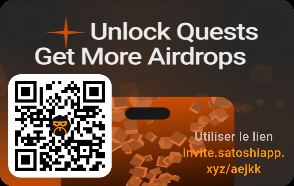RaphClss's tweet photo. https://t.co/tbfipIbSqB
Rejoignez-moi sur l'application Satoshi, approuvée par plus de 16 millions d'utilisateurs. Gagnez des jetons gratuits grâce aux meilleurs projets Web3. L'inscription est simple et rapide. Développons ensemble nos portefeuilles de cryptomonnaies ! https://t.co/hR3iR7dH89