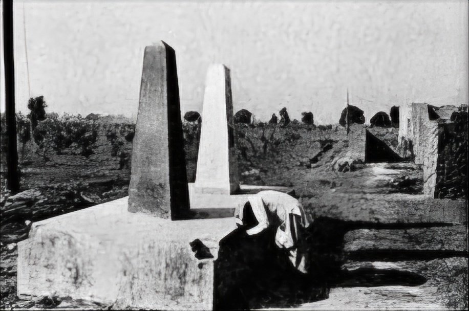 panthichumanist's tweet photo. Memorials erected for Sikh militants killed in action. Dera Baba Nanak, 1988. https://t.co/ramw0Uanpz