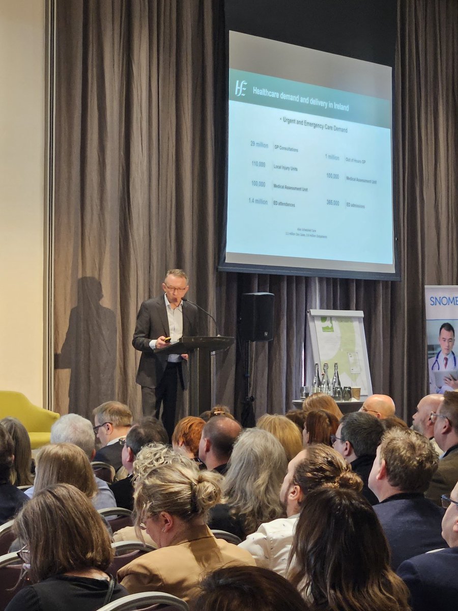 HSETandT's tweet photo. At todays conference, @CcoHse highlighted Ireland’s healthcare challenges & solutions: real-time data sharing, disease prevention, & innovations like virtual wards.
The goal: A connected, patient-centered system supporting teams & quality care.
#Data4Care #DigitalHealth #HealthcareForAll