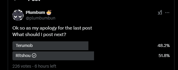 clashtheperson's tweet photo. @plooomb_sings support the polls https://t.co/lJQgObD3DC