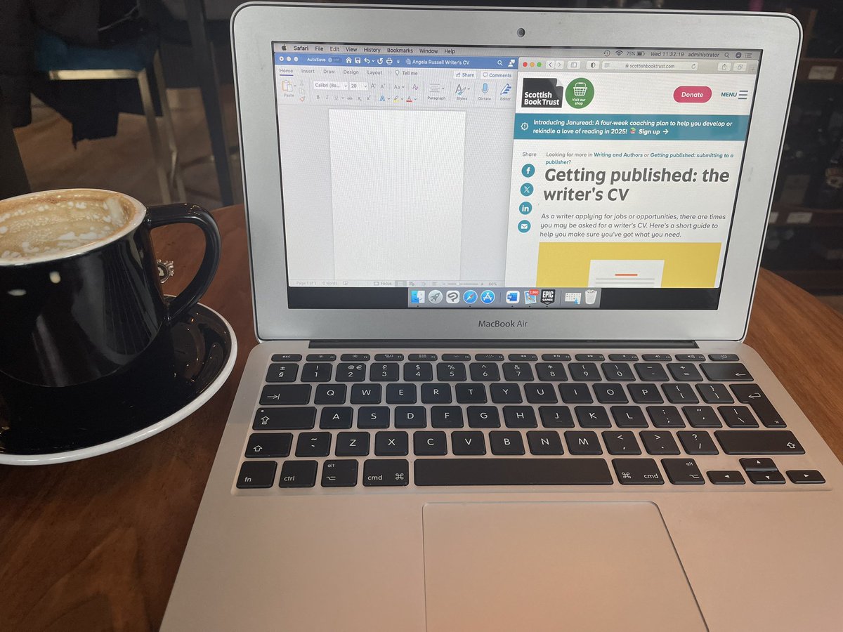 Angemundo's tweet photo. Another day another coffee….time to draft this Writer’s CV….xoxo #AccountabilityAndGoals #WritingCommunity #PictureBooks https://t.co/vgw6zMguKT