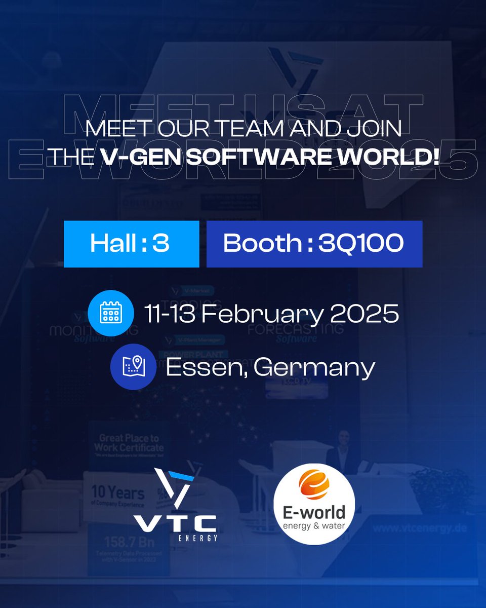 Exciting times ahead! We are thrilled to announce our participation in the upcoming E-world energy&amp;water. 😎🚀

At our booth, we'll be showcasing cutting-edge software solutions that redefine the landscape of energy trading, energy monitoring, and load forecasting.
